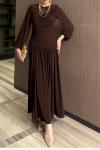 Ahenk Elbise Kahverengi