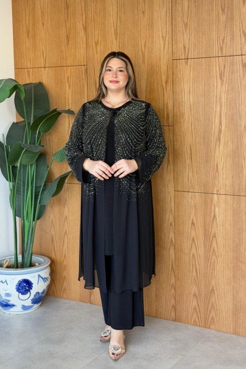 Ajda Büyük Beden Takım Siyah