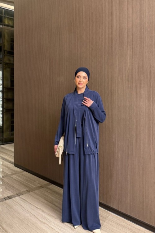 Aliye Üçlü Takım Lacivert