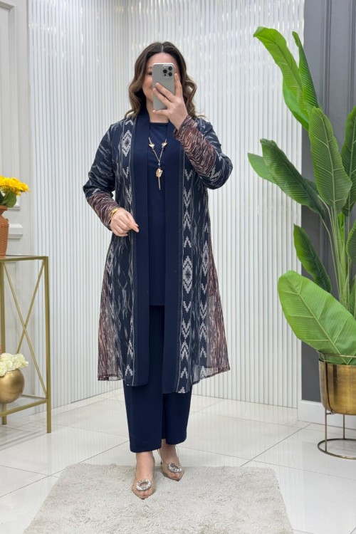 Amine 3lü Takım Lacivert