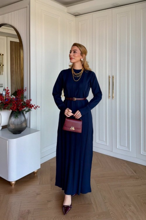 Arzu Triko Elbise  Lacivert