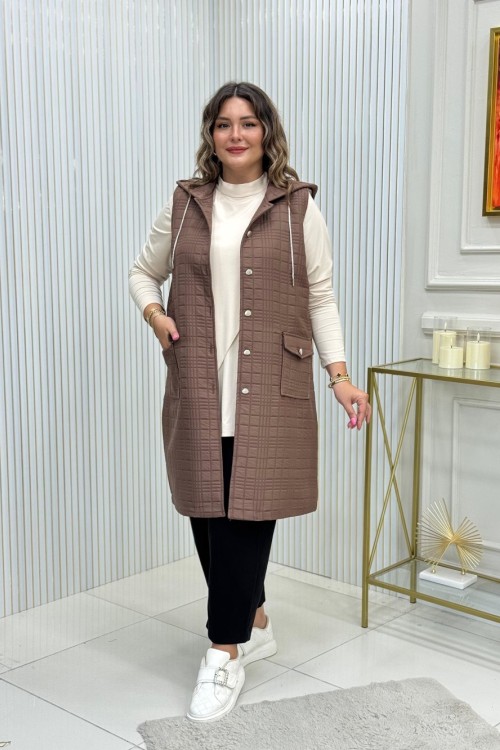 Asiye Yelek Kahverengi