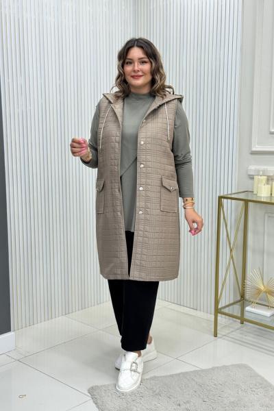 Asiye Yelek Koyu Vizon