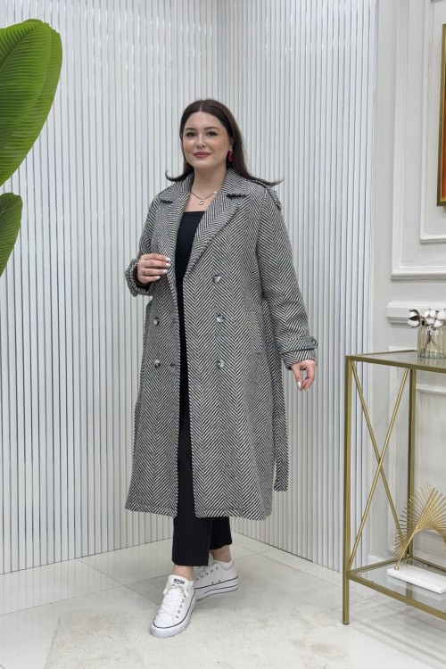 Ayla Kaşe Kaban Siyah