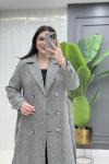Ayla Kaşe Kaban Siyah