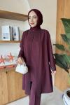 Aynur Tunik Takım Bordo