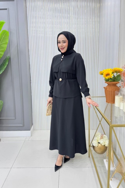 Ayşenur Etekli Takım  Siyah