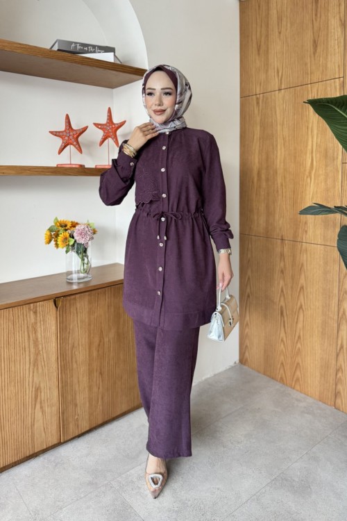 Banu Tunik Takım Mürdüm
