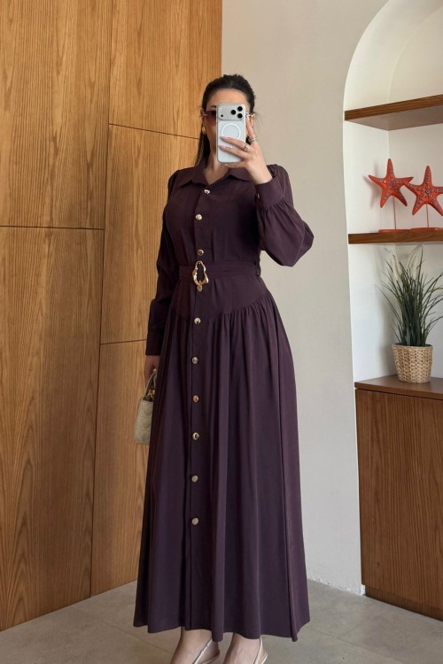 Başak Elbise  Mürdüm