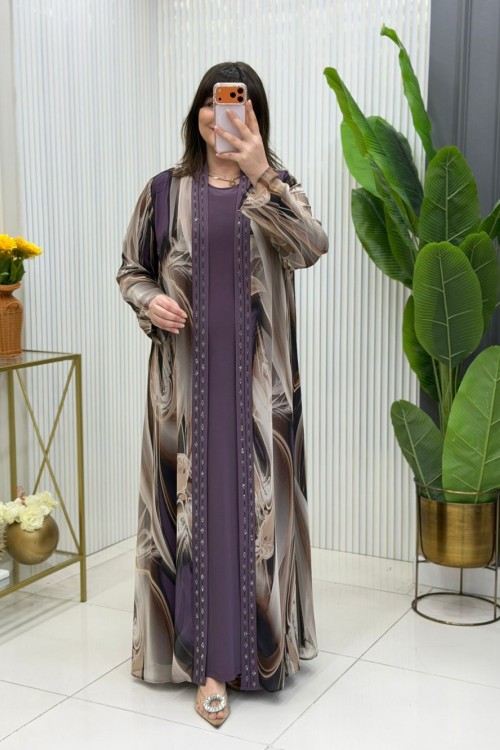 Bergüzar Elbise  Lila