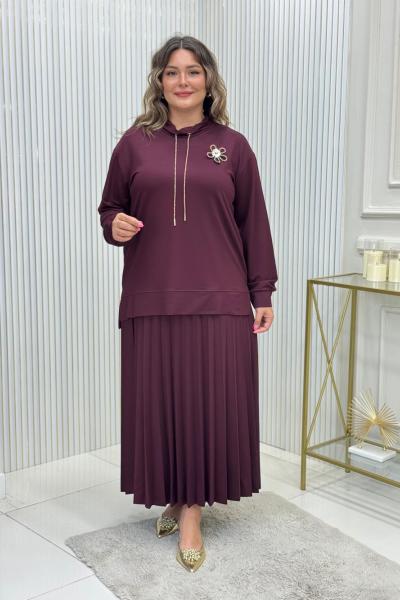 Bilgen Etekli Takım Bordo