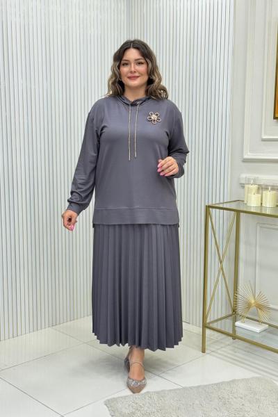 Bilgen Etekli Takım Gri