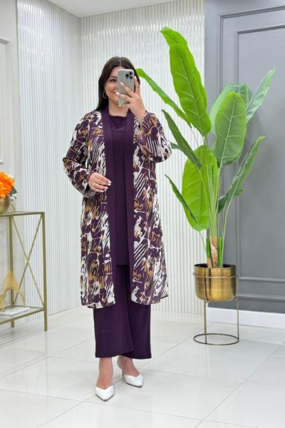 Candan Üçlü Takım  Mor