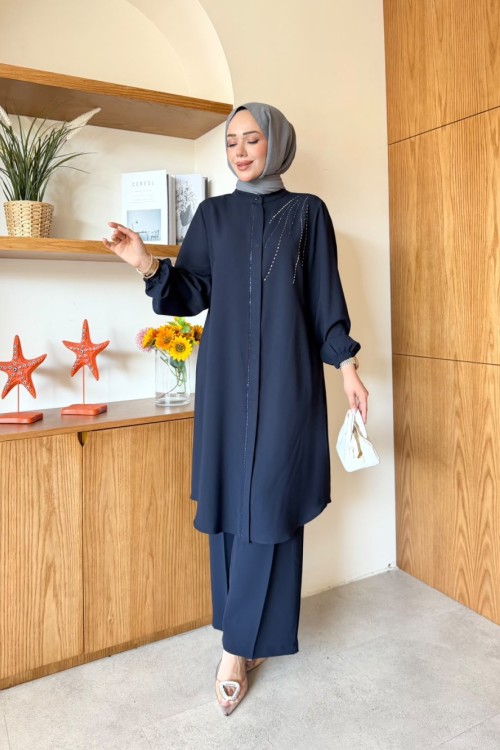 Ceyda Tunik Takım Lacivert