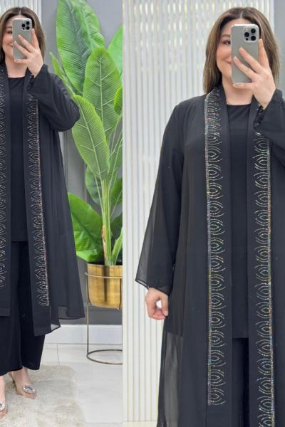 Çiğdem Üçlü Takım  Siyah