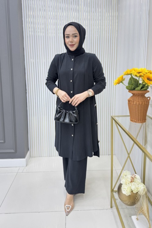Dilber Tunik Takım Siyah