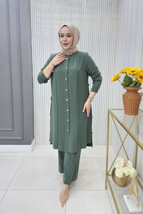 Dilber Tunik Takım Yeşil