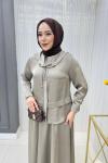 Elçin Etekli Takım  Taş Rengi
