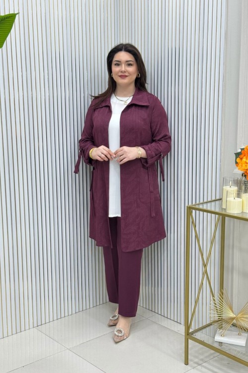 Emel Üçlü Takım Bordo