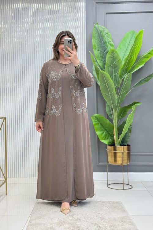 Esin Elbise Koyu Vizon