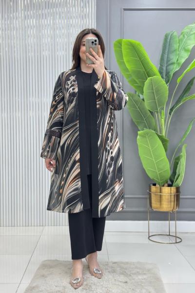 Feyza Üçlü Takım  Siyah