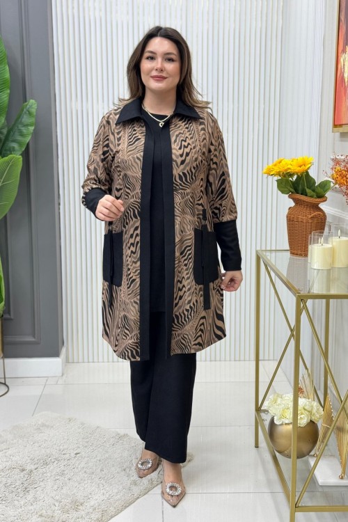 Firuze 3lü Takım Siyah