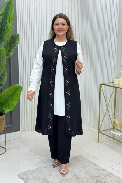 Gamze Üçlü Takım Siyah