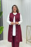 Gamze Üçlü Takım Bordo