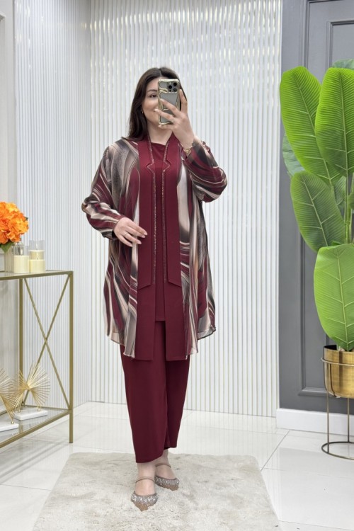 Gökşin Üçlü Takım Bordo