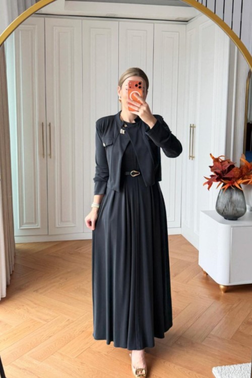 Gülsüm Elbise Siyah