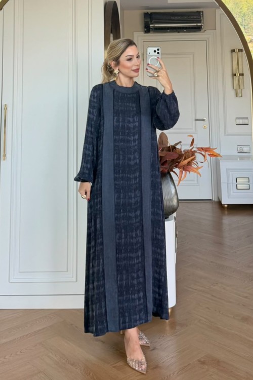 GÜLÜMSER ELBİSE Lacivert