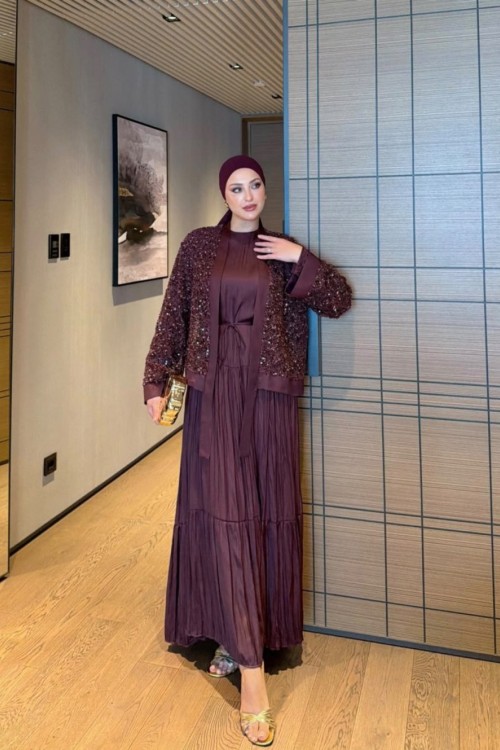 Habibe Elbise Bordo
