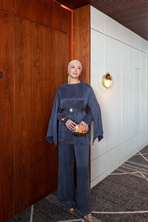 Hacer Pantolonlu Takım Lacivert