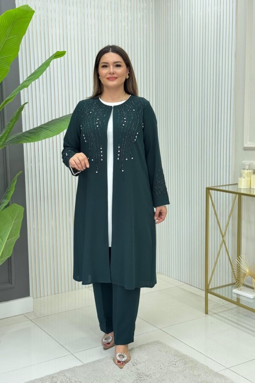 Hafsa Üçlü Takım  Zümrüt