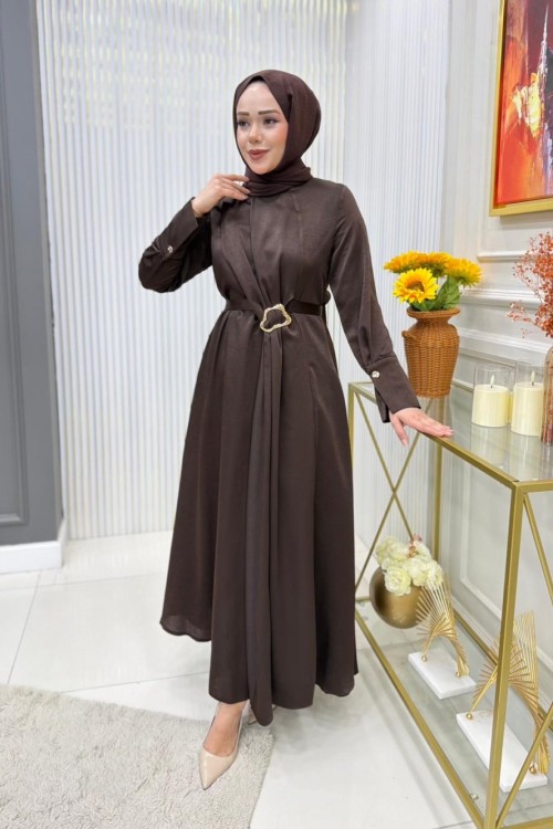 İpek Elbise  Acı Kahve