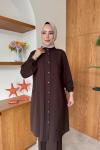Irmak Tunik Takım  Kahverengi