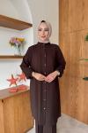 Irmak Tunik Takım  Kahverengi