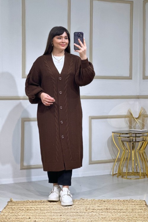 Işıl Hırka Koyu Kahverengi