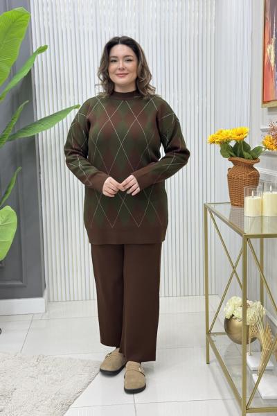 Kamelya Triko Takım Acı Kahve