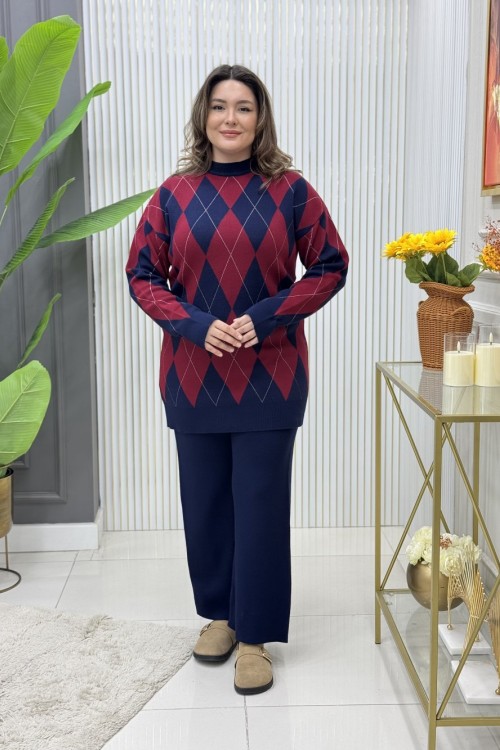 Kamelya Triko Takım Lacivert