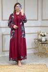Linet Elbise Takım Bordo