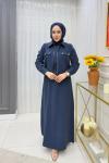 Meltem Ceketli Elbise Takım Lacivert