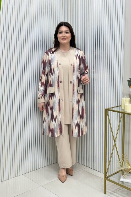 Minteha Üçlü Takım Gül