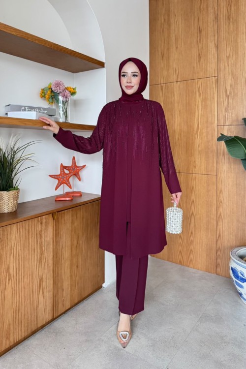 Narin Tunik Takım Bordo