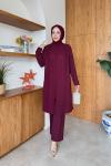 Narin Tunik Takım Bordo
