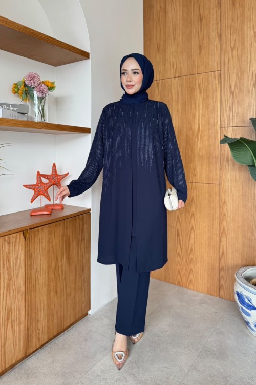 Narin Tunik Takım Lacivert