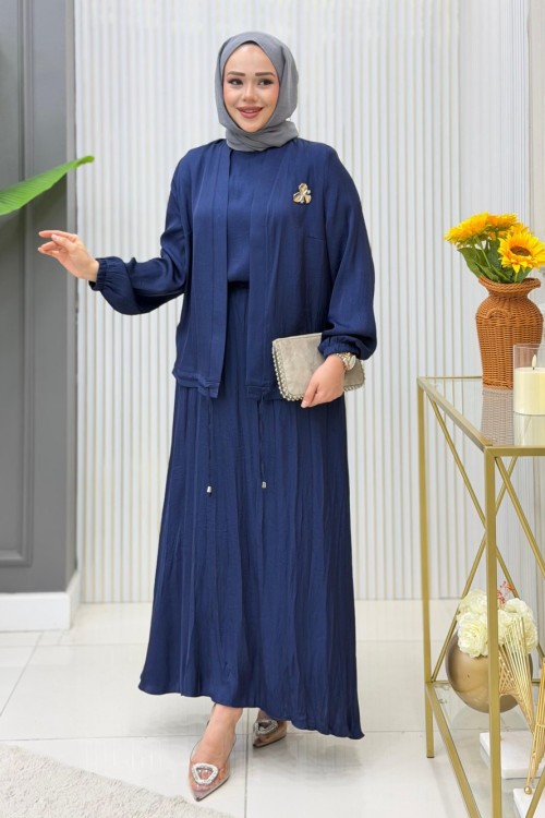 Nehir Etekli Takım Lacivert