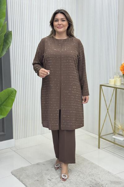 Nigar Takım Koyu Kahverengi