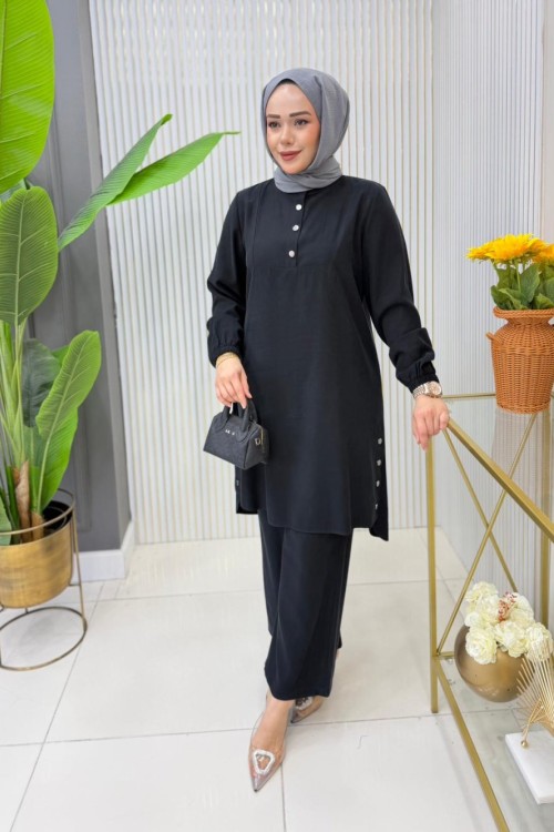 Nihan Tunik Takım Siyah