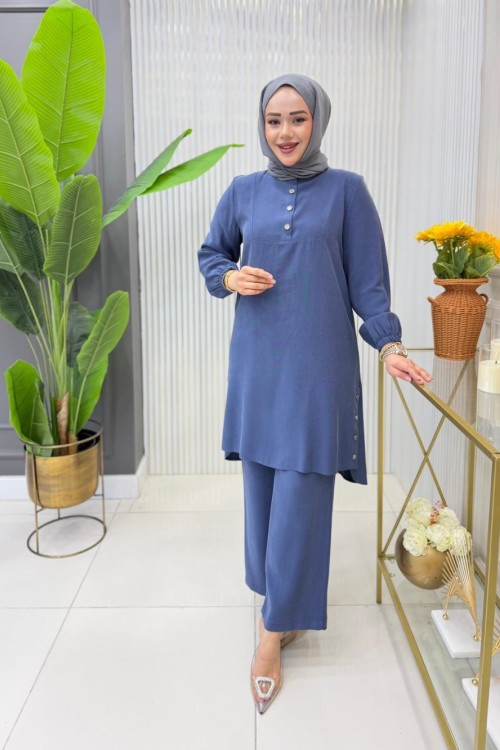 Nihan Tunik Takım Mavi
